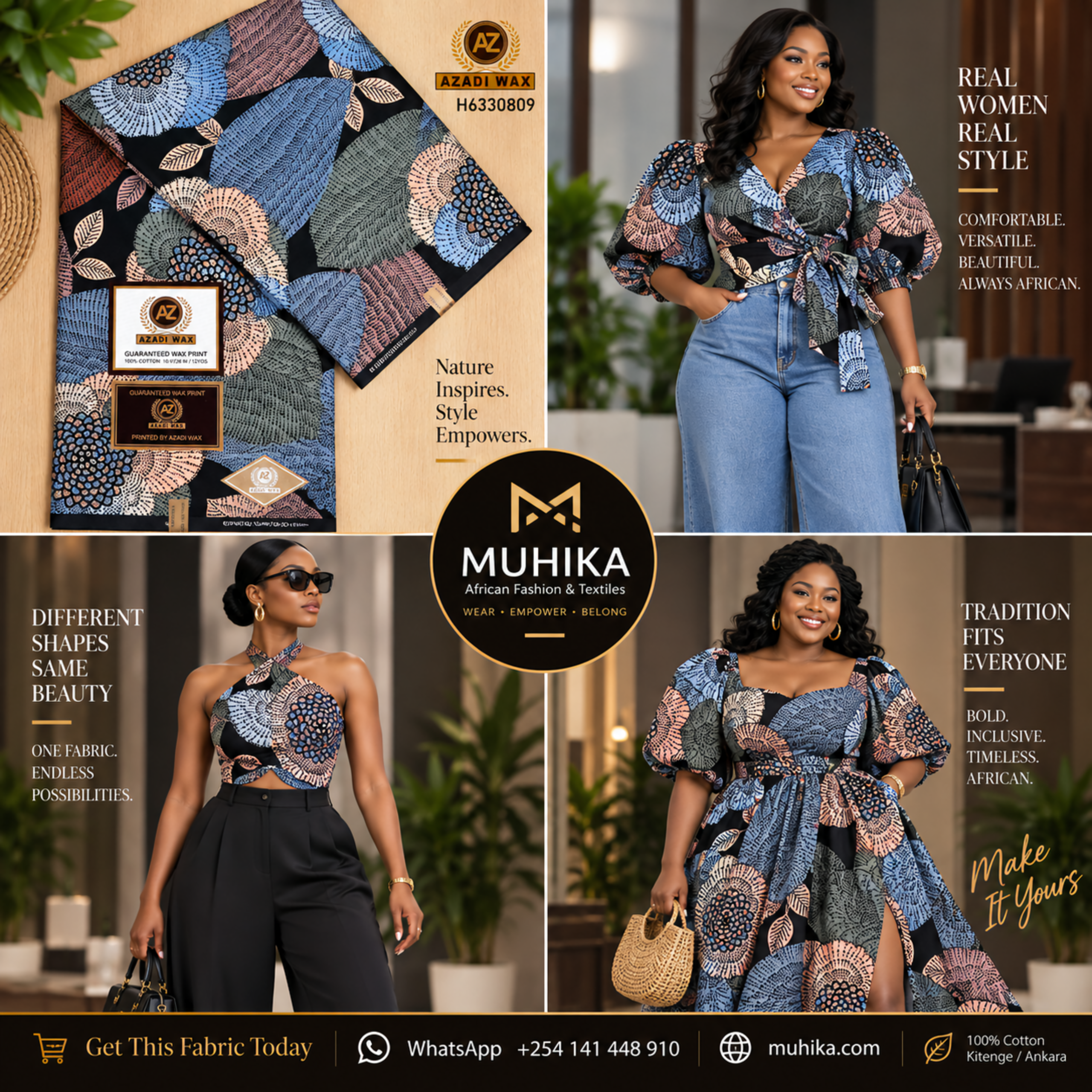 H6330809 Kitenge Fabric | Floral African Print